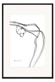 Gerahmter Kunstdruck Gestreckte Berg Pose (Urdvha Hastasana)