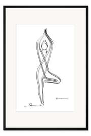 Gerahmter Kunstdruck Baum Pose (Vriksasana) I