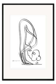 Gerahmter Kunstdruck Vorwärtsbeuge stehend (Uttanasana)