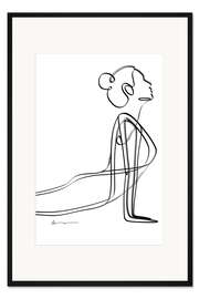 Gerahmter Kunstdruck Kobra Pose (Bhujangasana)
