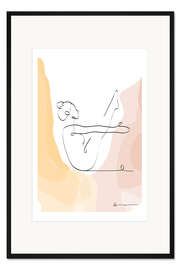 Gerahmter Kunstdruck Boot Pose (Navasana)