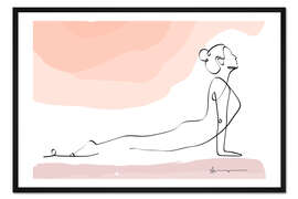 Gerahmter Kunstdruck Kobra Pose (Bhujangasana)