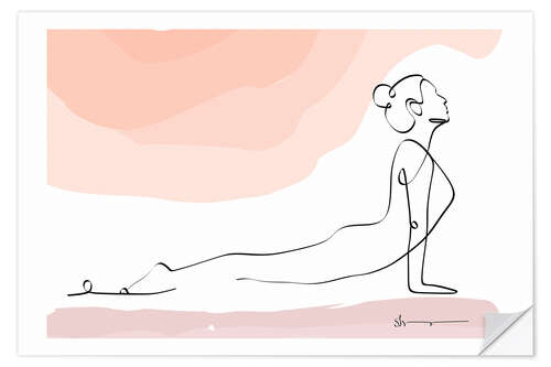 Wandsticker Kobra Pose (Bhujangasana)