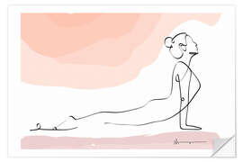 Wandsticker Kobra Pose (Bhujangasana)