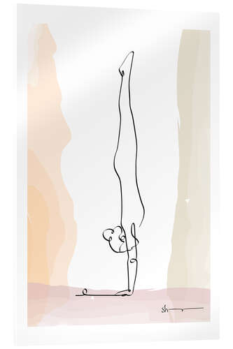 Tableau en verre acrylique Handstand (Vrikshasana)