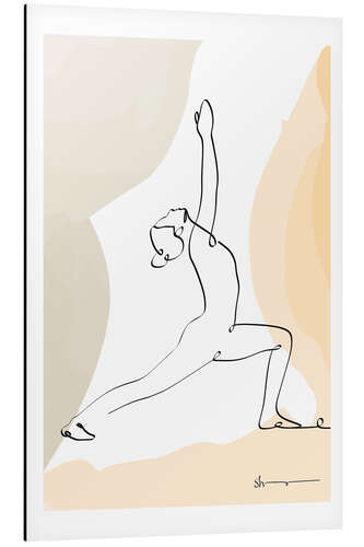 Aluminium print Warrior Pose I (Virabhadrasana)