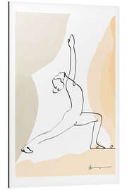 Magnettafel Krieger Pose I (Virabhadrasana) - Yoga In Art