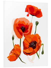 Foam board print Poppies