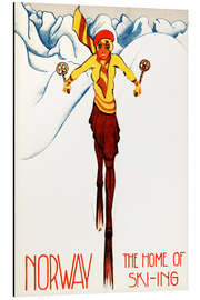 Magnettafel Norwegen, das Zuhause des Skifahrens