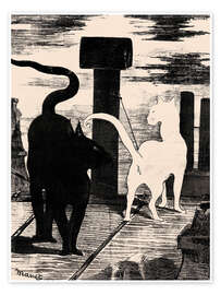 Stampa  L&#039;appuntamento dei gatti - Édouard Manet