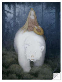 Wall sticker White Bear King Valemon - Theodor Kittelsen