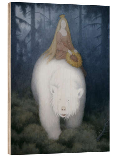 Wood print White Bear King Valemon