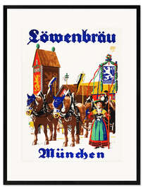 Ingelijste kunstdruk Löwenbräu Munich