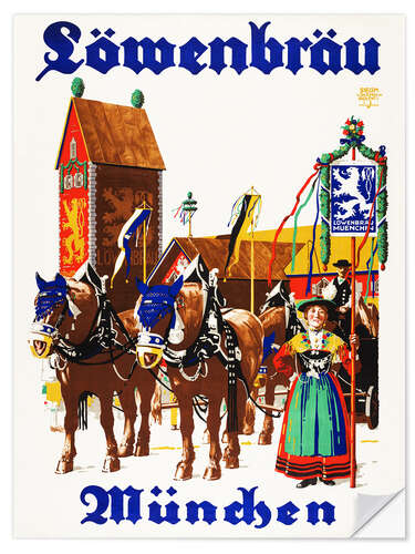 Selvklebende plakat Löwenbräu München