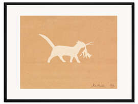 Gerahmter Kunstdruck Katze, kleines Teufelchen