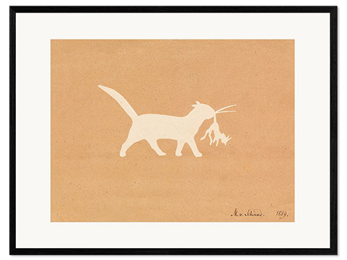 Ingelijste kunstdruk Cat, little devil