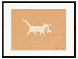 Impressão artística com moldura Gato diabinho