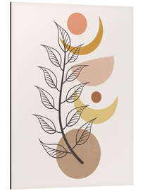 Magnettafel Mondphasen und Zweig im Boho-Stil I