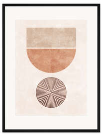 Gerahmter Kunstdruck Abstrakte geometrische Formen III