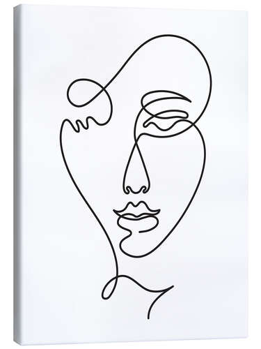 Canvas print Lineart Woman's Face II