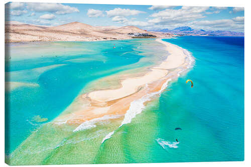 Obraz na płótnie Kitesurf on Fuerteventura waves