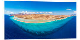 Hartschaumbild Blauer Ozean und Jandia Naturpark, Fuerteventura
