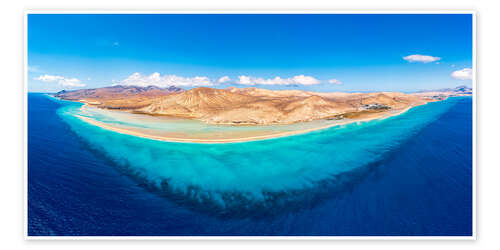 Poster Blue Ocean and Jandia Natural Park, Fuerteventura