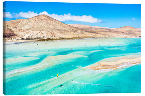 Lienzo Kitesurf en las aguas cristalinas de Fuerteventura