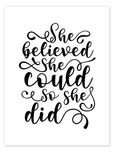 Póster She Believed She Could So She Did