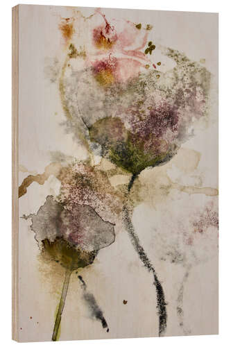 Hout print Wilde flower