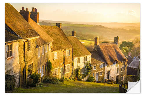 Autocolante decorativo Typisch England: Gold Hill em Shaftesbury, Dorset