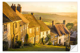 Sticker mural Typisch England: Gold Hill à Shaftesbury, Dorset