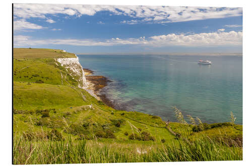 Alubild Weiße Klippen von Dover (England)