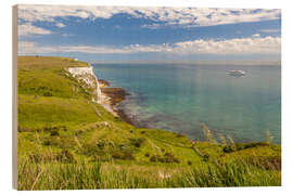 Stampa su legno White Cliffs of Dover (Inghilterra)