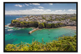 Gerahmter Kunstdruck Hafen von Port Isaac in Cornwall (England)