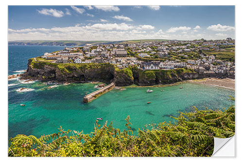 Vinilo para la pared Puerto de Port Isaac en Cornwall (Inglaterra)