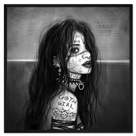 Gerahmter Kunstdruck Goth Girl