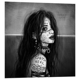 Foam board print Goth Girl