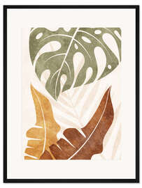 Gerahmter Kunstdruck Tropische Pflanzenblätter I