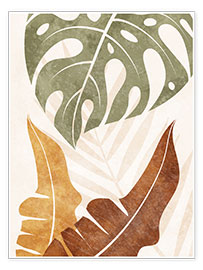 Poster Tropische Pflanzenblätter I