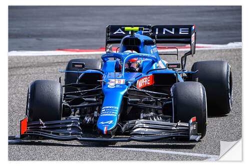 Selvklebende plakat Esteban Ocon, Alpine A521