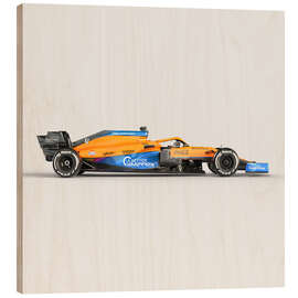 Wood print McLaren MCL35M Launch 2021 side profile