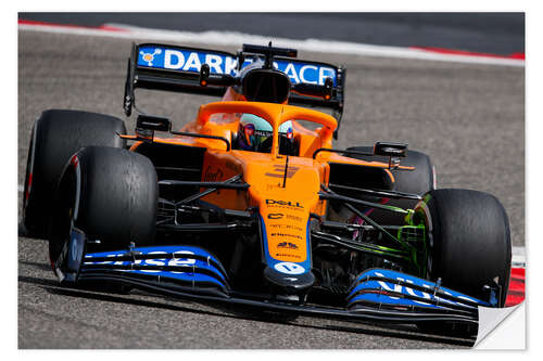 Selvklebende plakat Daniel Ricciardo, McLaren