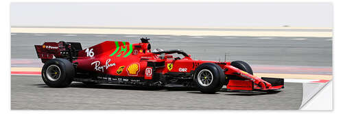 Wall sticker Lerclerc in a Ferrari, 2021 season