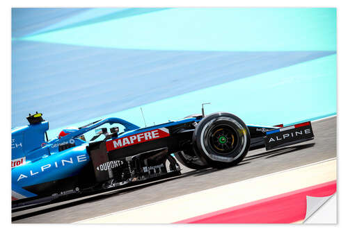 Wandsticker Esteban Ocon, Alpine