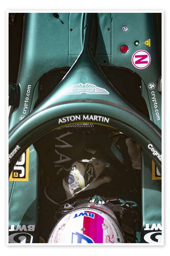 Poster Sebastian Vettel, Aston Martin AMR21