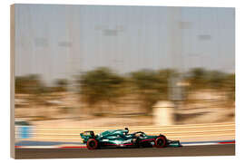 Wood print Sebastian Vettel, Aston Martin, Bahrain Grand Prix 2021