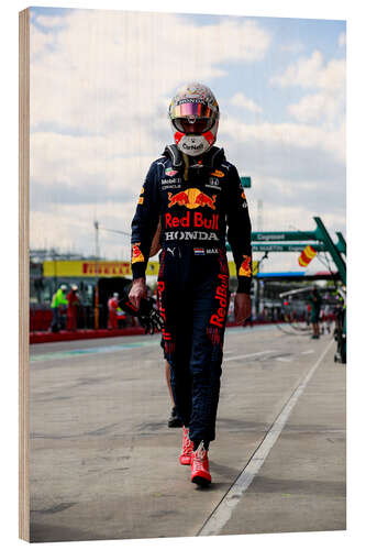 Holzbild Max Verstappen, Red Bull Racing