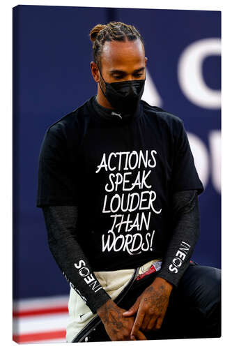 Obraz na płótnie Lewis Hamilton, Actions speaks louder than words, Bahrain Grand Prix 2021