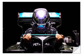 Selvklebende plakat Lewis Hamilton, 2021 Bahrain Grand Prix